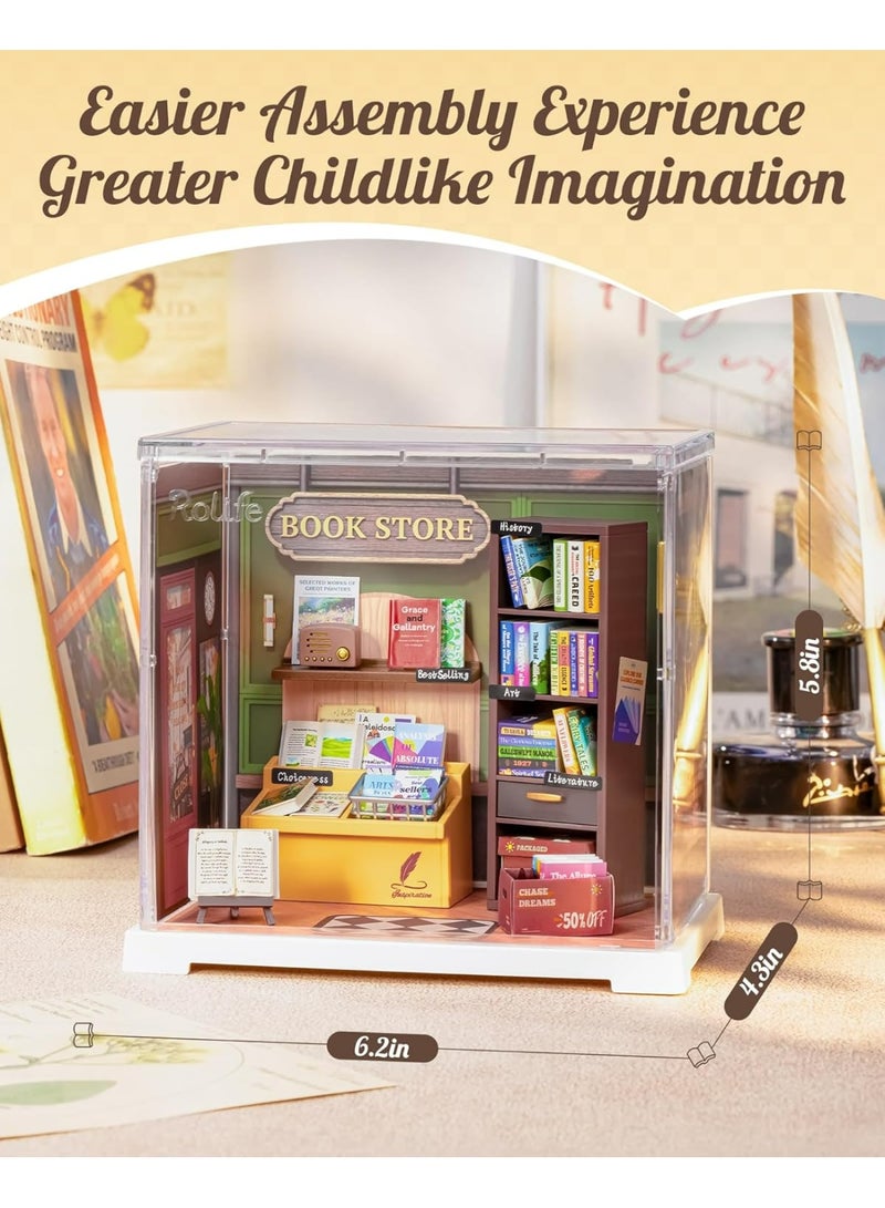 ROBOTIME 3D PUZZLE Rolife Memory Book Store DIY Miniature House DWS04B - Image 5