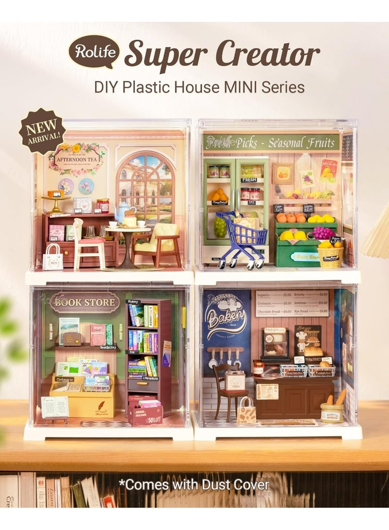 ROBOTIME 3D PUZZLE Rolife Memory Book Store DIY Miniature House DWS04B - Image 4
