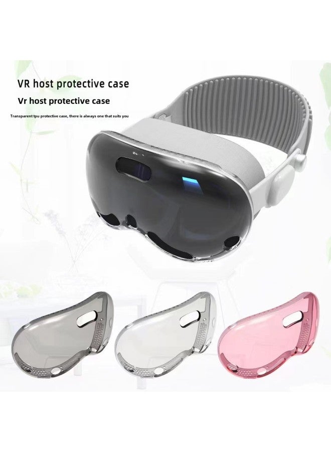 لـ Apple VisionPro حافظة شفافة لنظارات Apple Vision Pro VR HD-المواصفات: أسود شفاف من مادة TPU أربعة صفوف - Image 2