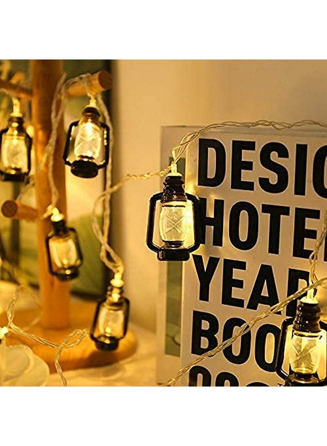 One94Store Fairy 14 LED Black Lantern Fairy String Lights for Home Decoration | Festival Decor Lights Diwali Christmas | Warm White - Image 2