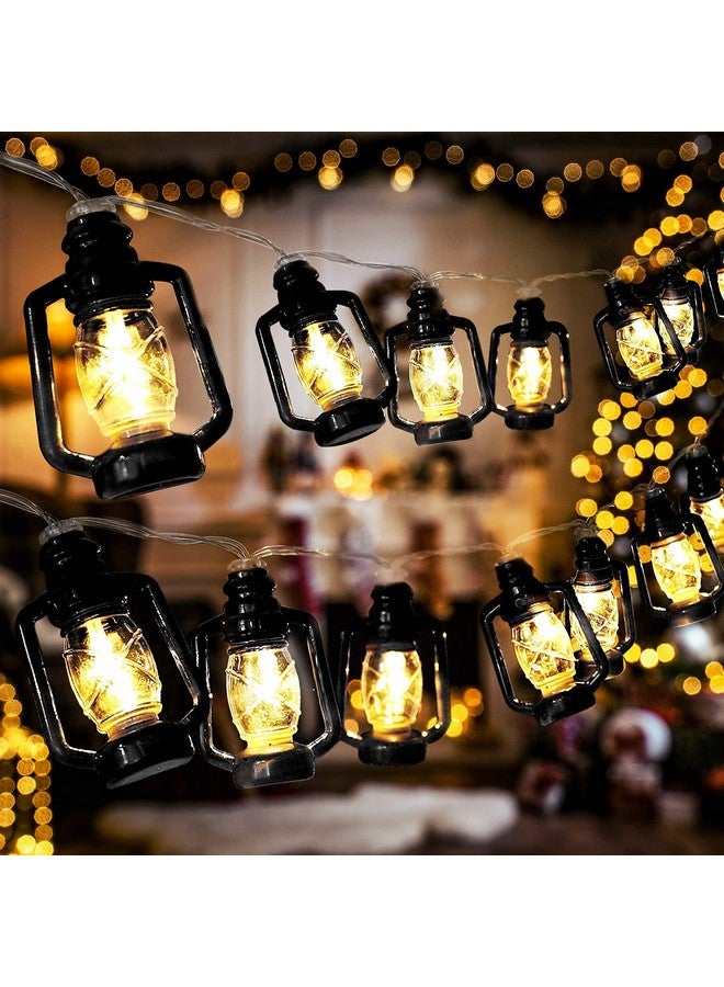 One94Store Fairy 14 LED Black Lantern Fairy String Lights for Home Decoration | Festival Decor Lights Diwali Christmas | Warm White - Image 1