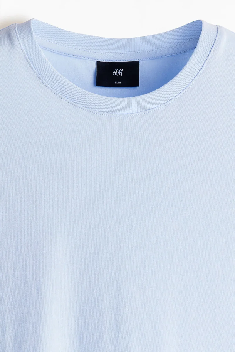 H&M  Round-neck T-shirt Slim fit for Men | Best Price UAE