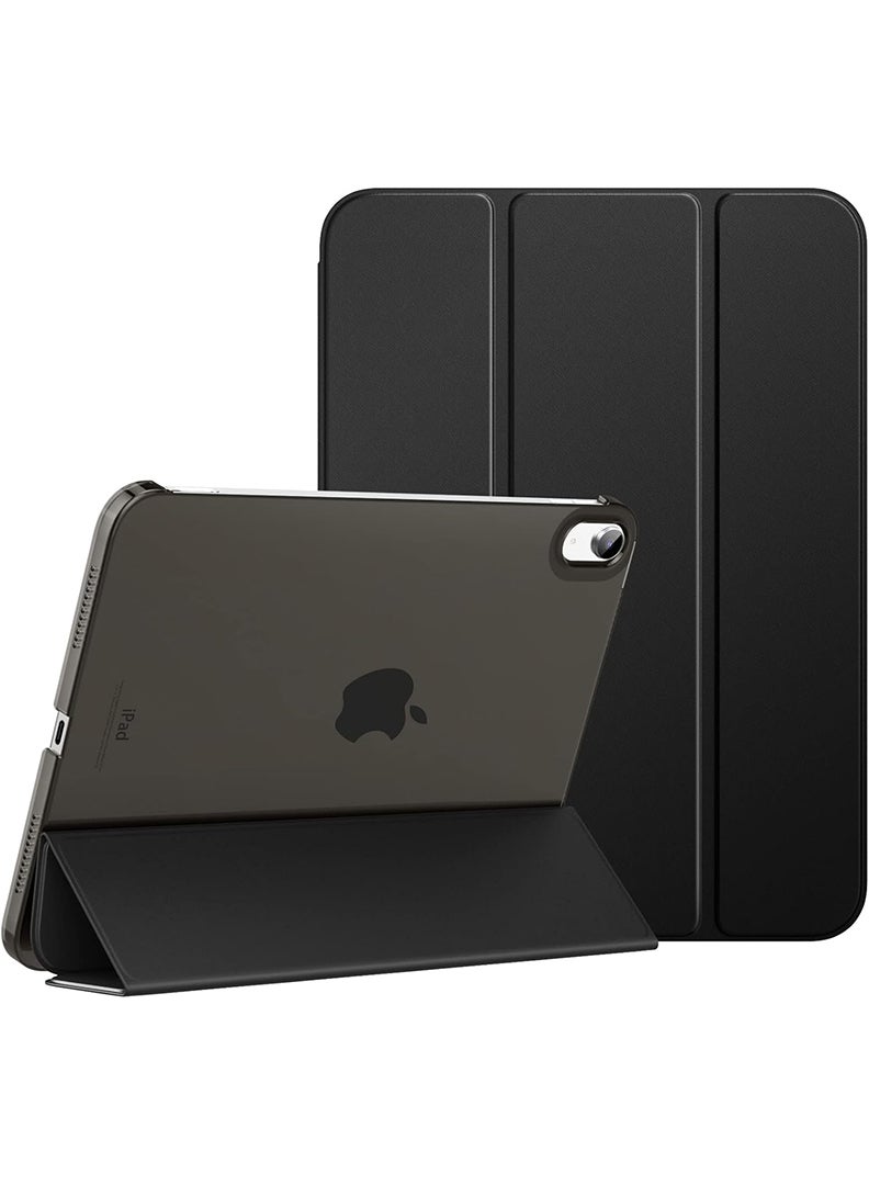 Theodor Slim Case for iPad Air 11-Inch M4/M3/M2 (2026/2025/2024) Slim Smart Trifold Cover with Hard PC Translucent Back, Supports Touch ID, Auto Wake/Sleep Black