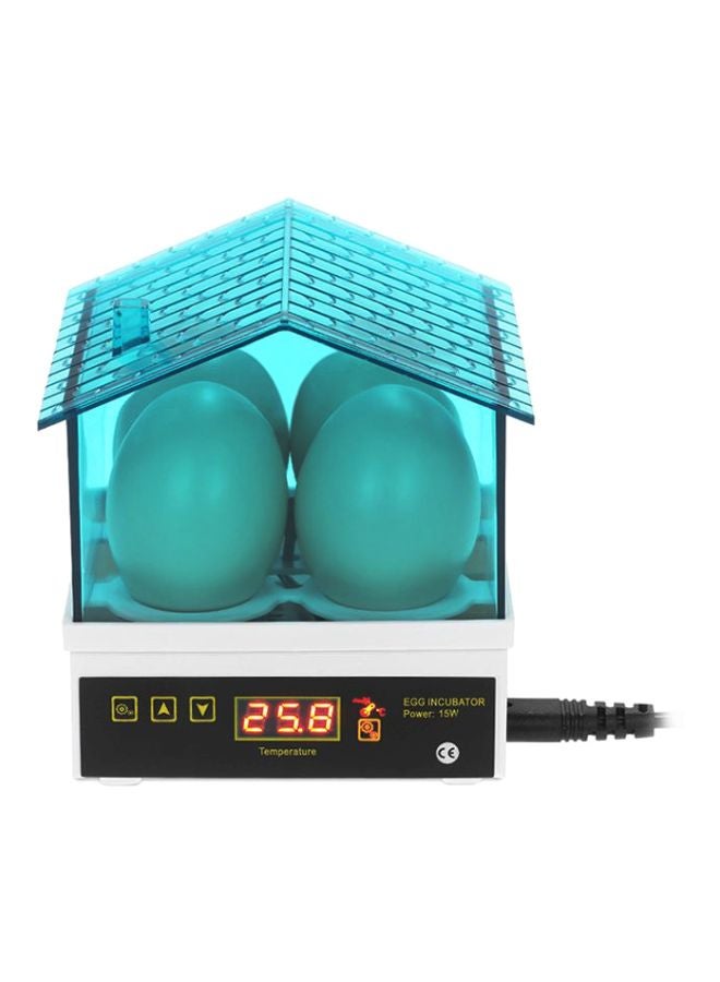 آنسيلف حاضنة بيض أوتوماتيكية سعة 4 بيضات مزودة بقابس بريطاني أزرق/ أبيض - Image 1