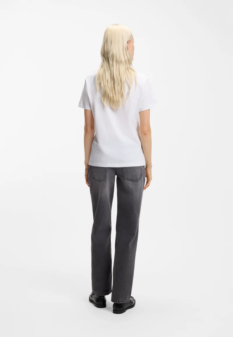 HUGO Cotton-jersey T-shirt with heart logo