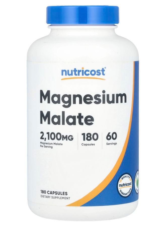 Magnesium Malate 2100 mg 180 Capsules (700 mg per Capsule)