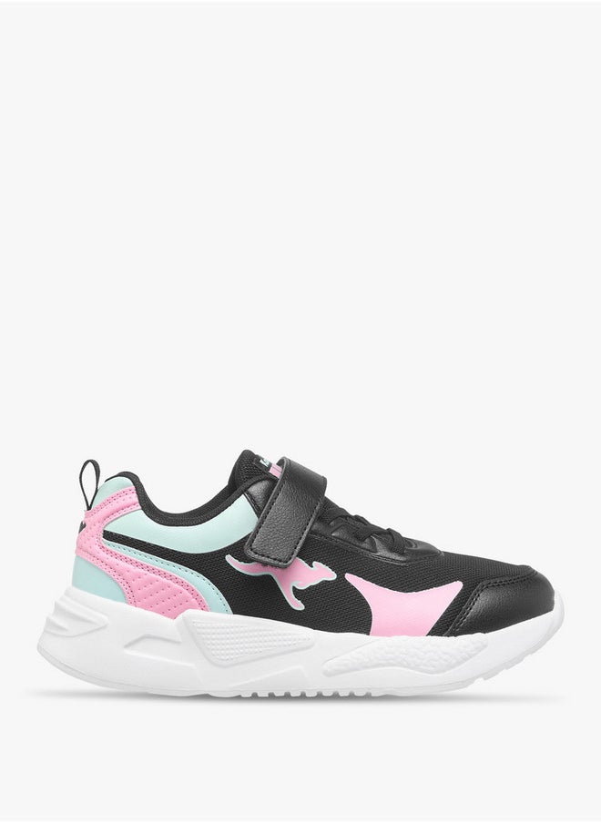 kangaROOS Girls' Logo Detail Sports Shoes with Hook and Loop Closure  - Image 3
