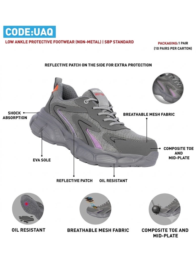 Workland Safety Shoes Men & Women Size 40–45 | Lightweight SBP Work Shoes with Composite Toe & Mid Plate| Construction & Industrial Use - Image 2