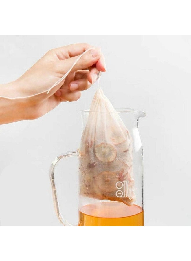 TamBee TamBee Reusable Tea Bags Coffee Filter Bags Empty Tea Bags for Loose Leaf Tea Cold Brew Bags Tea Sachets 4 x 6 Inch 200 Pcs  - Image 2