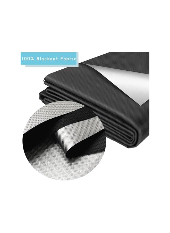 The Bros Blackout Blind, 118"" x 57"" Portable Blackout Blinds Stick On Window No Drill, Blackout Material Blinds Blackout Curtains for Home Office Nursery Bedroom Car No Drill Travel Blackout Blind - Image 5