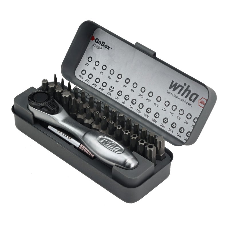 Wiha 74959 32 Piece GoBox Master Torx Bit Set with Mini Ratchet - Image 2