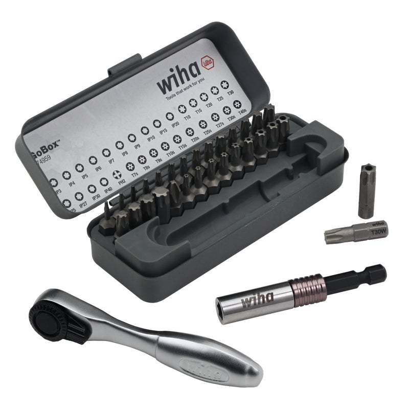 Wiha 74959 32 Piece GoBox Master Torx Bit Set with Mini Ratchet - Image 5