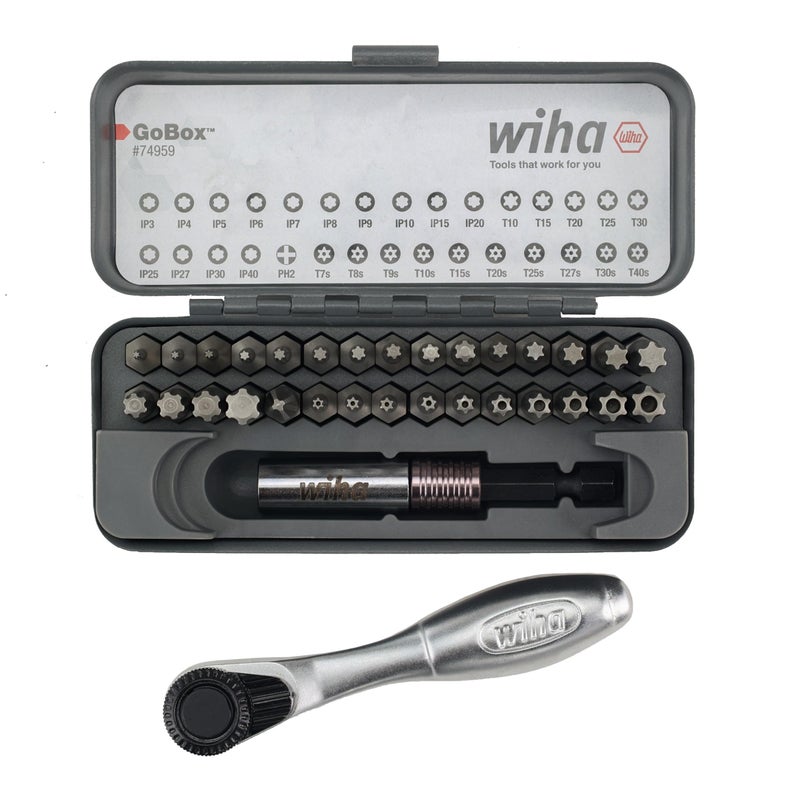 Wiha 74959 32 Piece GoBox Master Torx Bit Set with Mini Ratchet - Image 3