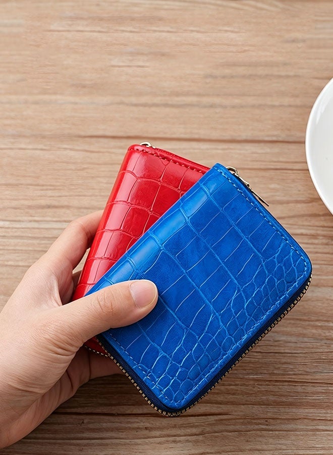 11-slot zipper folding card holder, anti-degaussing zipper, multi-function id coin purse - Image 4