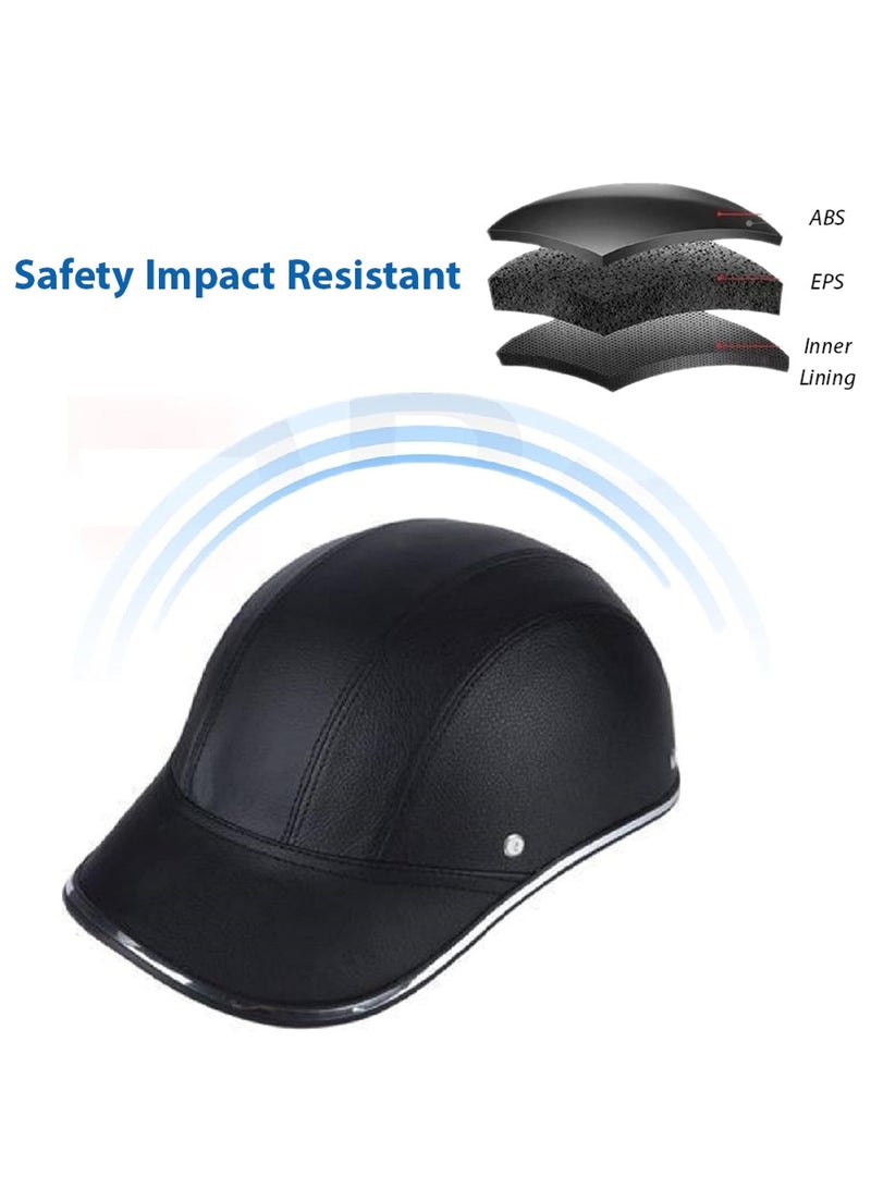 Leon Home Half helmet motorcycle helmet, bicycle helmet, baseball helmet (black)  - Image 3