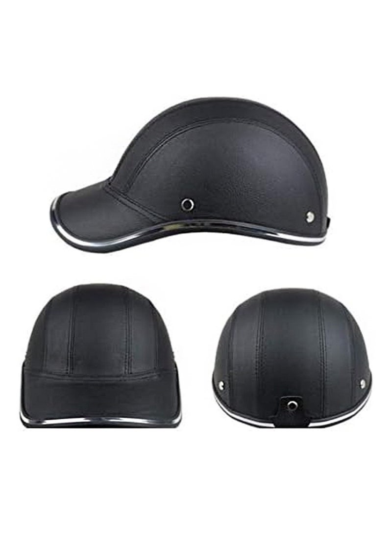 Leon Home Half helmet motorcycle helmet, bicycle helmet, baseball helmet (black)  - Image 4