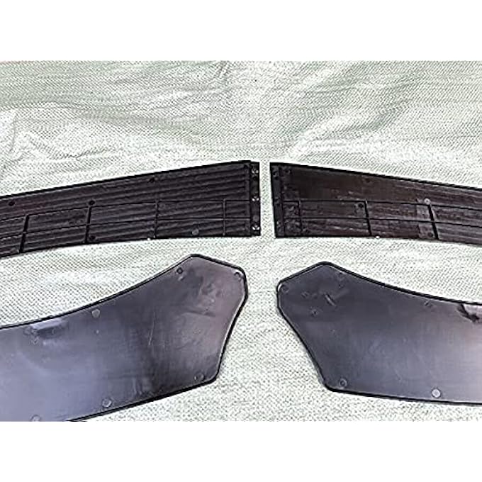 Aokzeeo Universal Front Bumper Lip Chin Spoiler PP Front Bumper Lip Sopiler Wing Body with Adjustable 8"-11" Support Splitter Rod - Image 2
