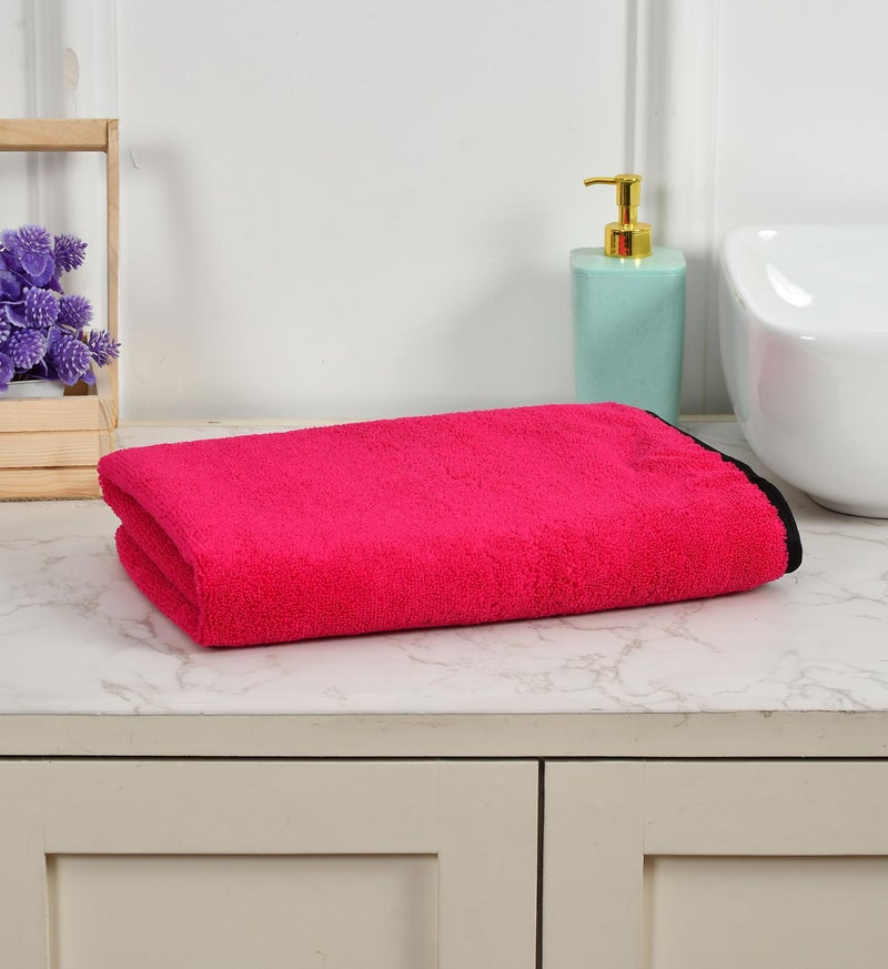 TIB® Microfibre Bath Towels, 134 x 70 cm, Soft Hotel-Like Comfort (1, Red) - Image 1