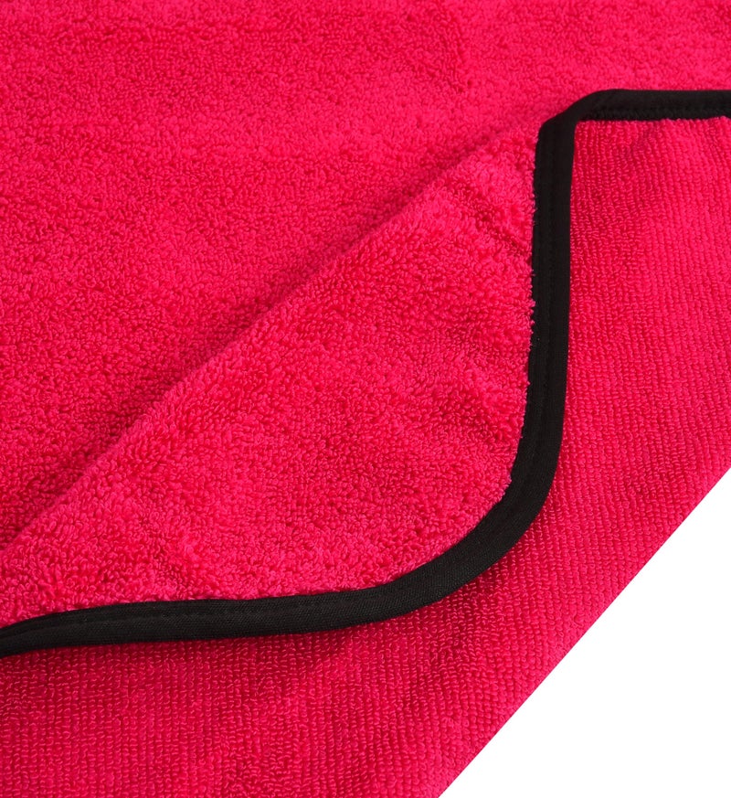 TIB® Microfibre Bath Towels, 134 x 70 cm, Soft Hotel-Like Comfort (1, Red) - Image 2