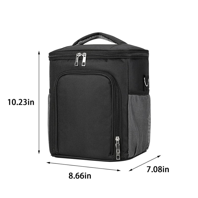 Mancro Breastmilk Cooler Bag, Fits 6 Insulated Baby Bottles Up to 9 Ounce, Breast Milk Cooler for Nursing Mom (Rectangular Shape Black) - Image 3
