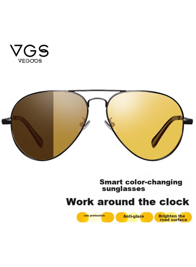 VEGOOS نظارات شمسية مستقطبة عالية الوضوح من Vegoos للرجال ليلاً ونهاراً، نظارات الرؤية الليلية الضوئية، نظارات شمسية مخصصة للقيادة - Image 1