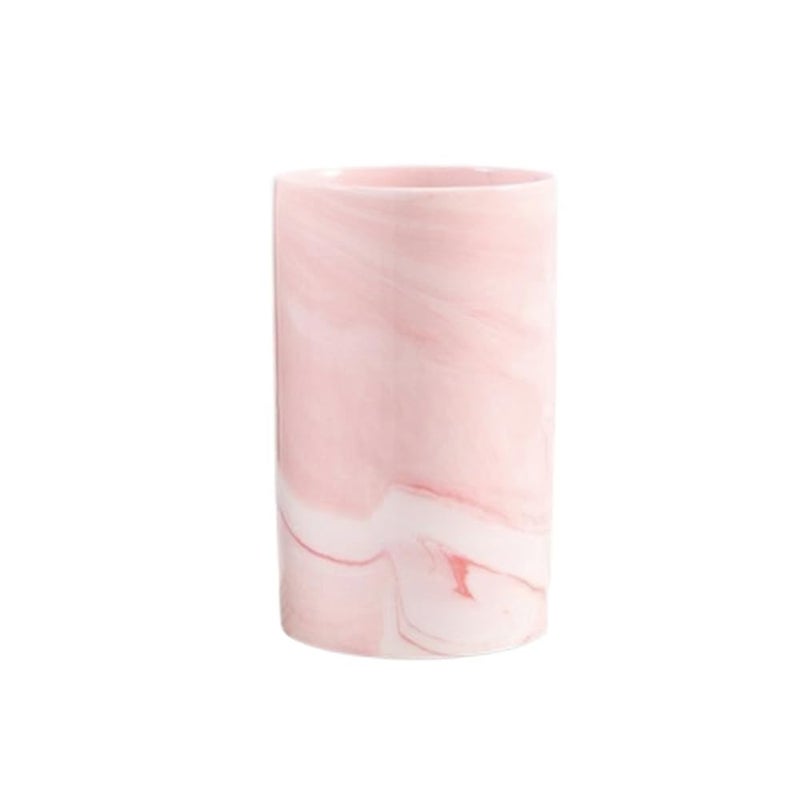 RabyLeo Marble ceramic mug creative toothbrush holder simple drinking cup Pink