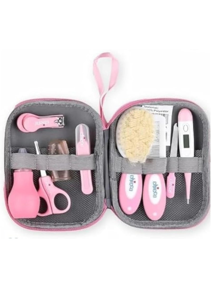 Chicco Complete Baby Care Set - Newborn Essentials in Pink (8 Pieces) - Image 1