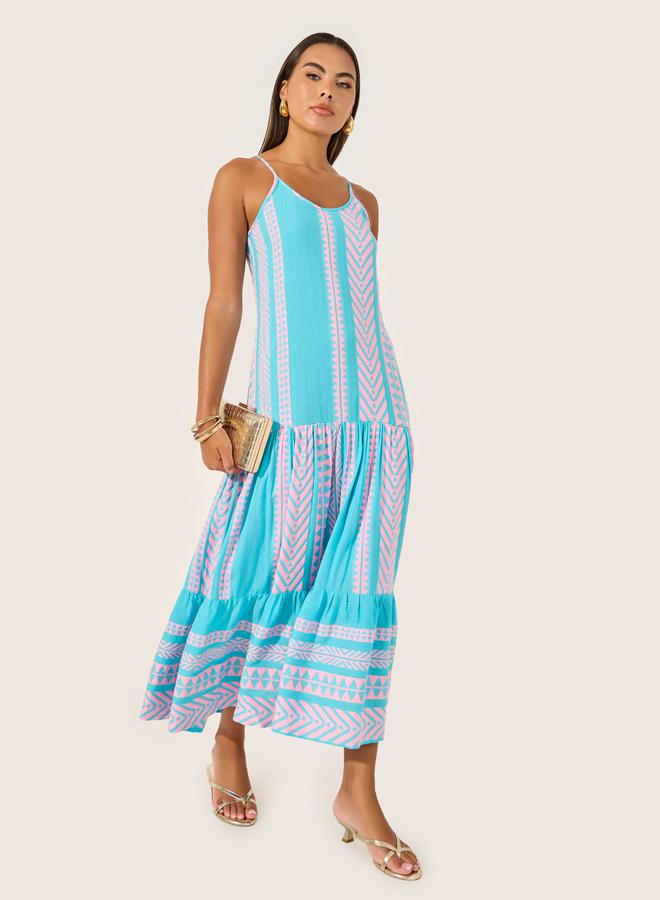 Styli Tiered Print Dress  - Image 1