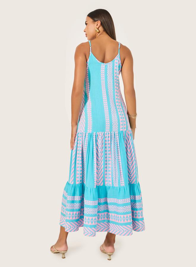 Styli Tiered Print Dress  - Image 5