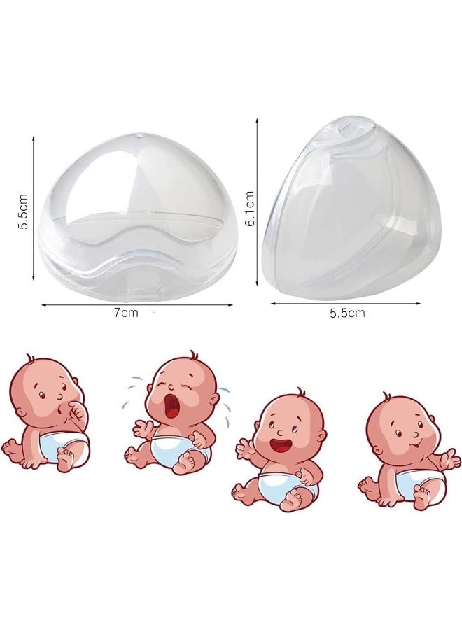 شواي حافظة اللهاية، عبوة من 5 قطع من حافظات اللهاية الشفافة، وعلبة حامل اللهاية للأطفال، وعلبة تخزين اللهاية، وحافظة آمنة خالية من مادة BPA - Image 2