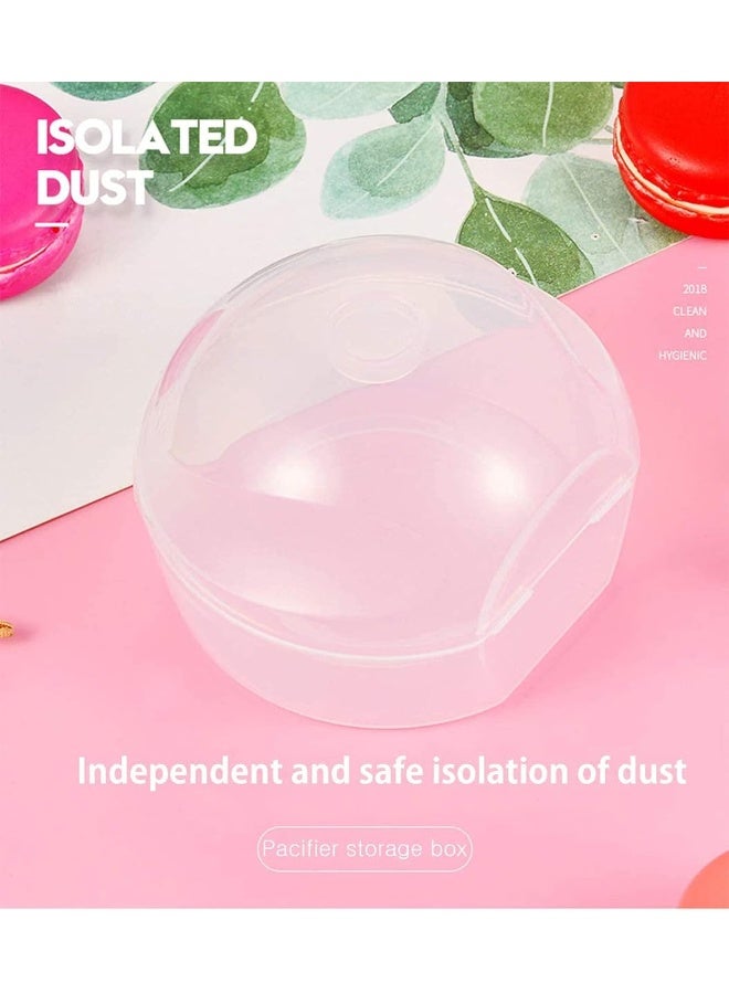 شواي حافظة اللهاية، عبوة من 5 قطع من حافظات اللهاية الشفافة، وعلبة حامل اللهاية للأطفال، وعلبة تخزين اللهاية، وحافظة آمنة خالية من مادة BPA - Image 5