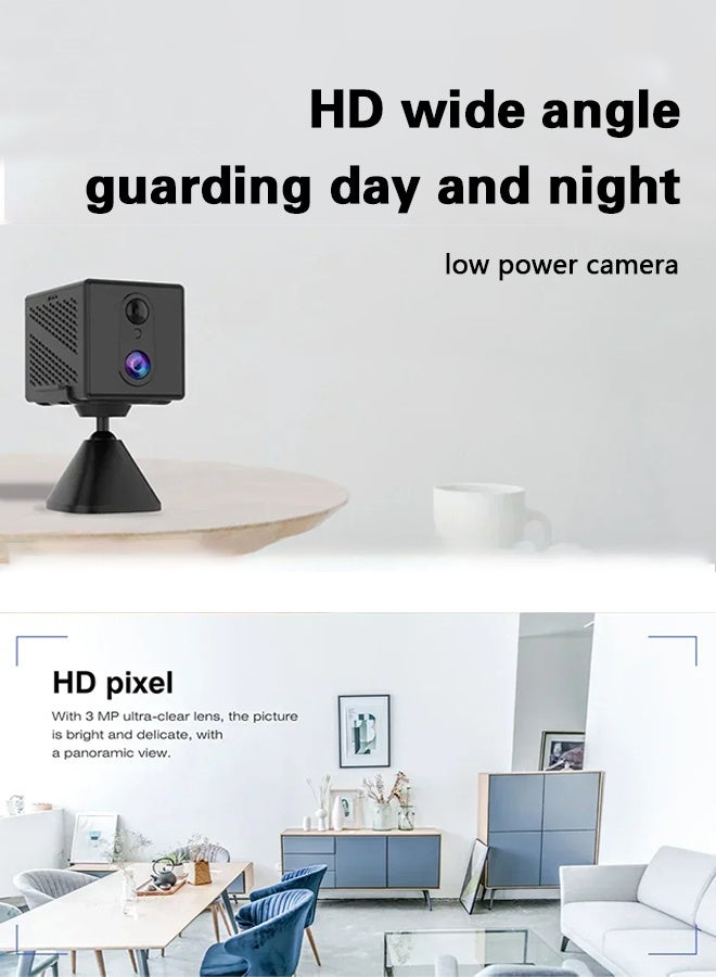 3MP with 128 TF Card Mini Camera Human Detection WiFi Camera Built-In 2000mAh Battery Security Surveillance Camcorder Video Recorder
