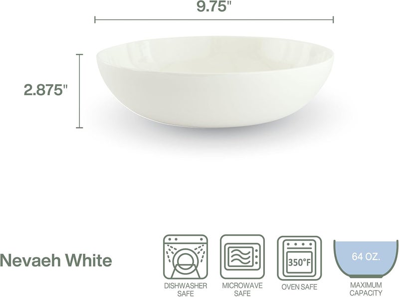 Everyday White وعاء تقديم الخضار نيفاه الأبيض من فيتس وفلويد 975 بوصة - Image 2