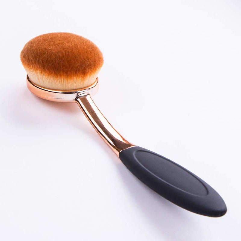 Yoseng Oval Foundation Brush Second Largest Toothbrush Makeup Brushes Fast Flawless Application Liquid Cream Powder Foundation Sunscreen(Medium) - Image 4