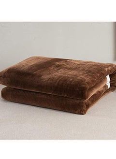 Generic Pure Color Lamb Cashmere Fleece Blanket, Universal In All Seasons, Double-sided Plush Blanket for Sofa and Camping, 100cm/120cm-0.6kg, ((Coffee color)  - Image 4