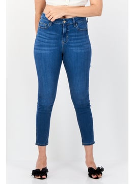 ESPRIT Women Skinny Fit Washed Stretchable Jeans, Blue  - Image 1