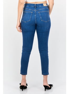 ESPRIT Women Skinny Fit Washed Stretchable Jeans, Blue  - Image 3