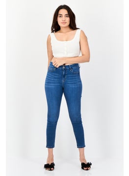 ESPRIT Women Skinny Fit Washed Stretchable Jeans, Blue  - Image 2