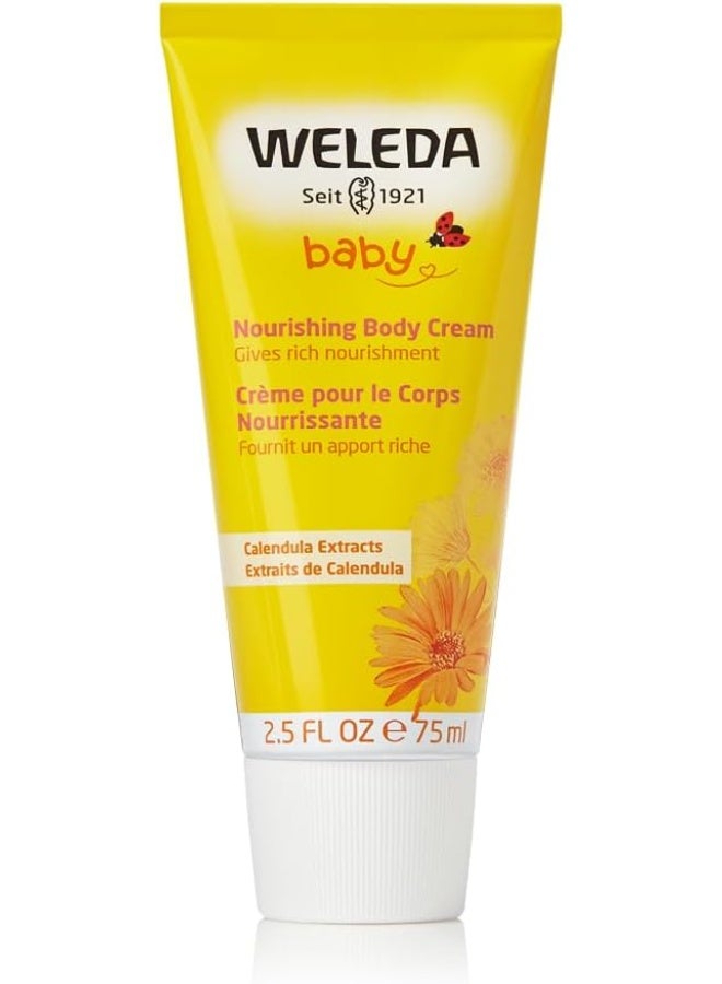 Weleda Baby Calendula Nourishing Body Cream 75ml – Plant-Based Moisturizer with Calendula & Lanolin - Image 1