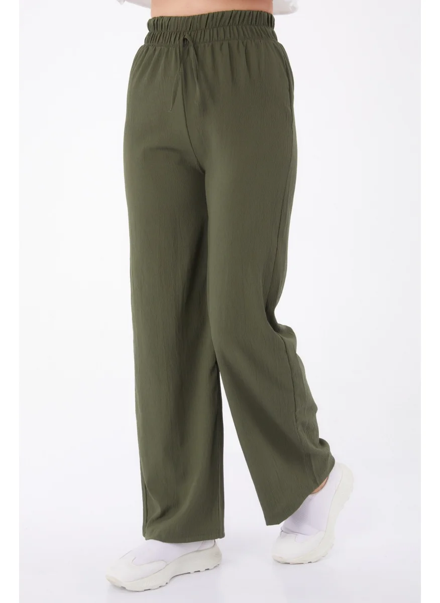 Tofisa Plain Mid Women's Khaki Trousers - 13002