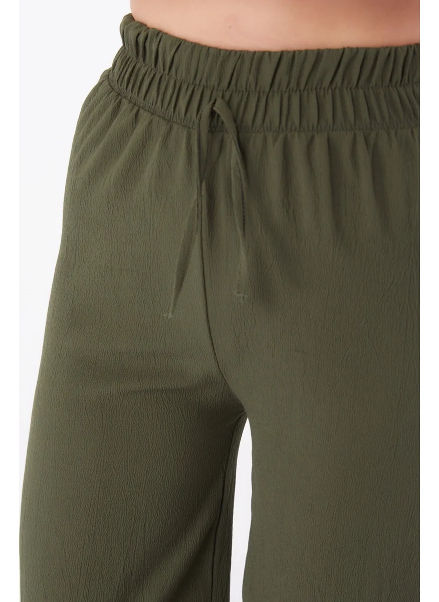 Tofisa Plain Mid Women's Khaki Trousers - 13002