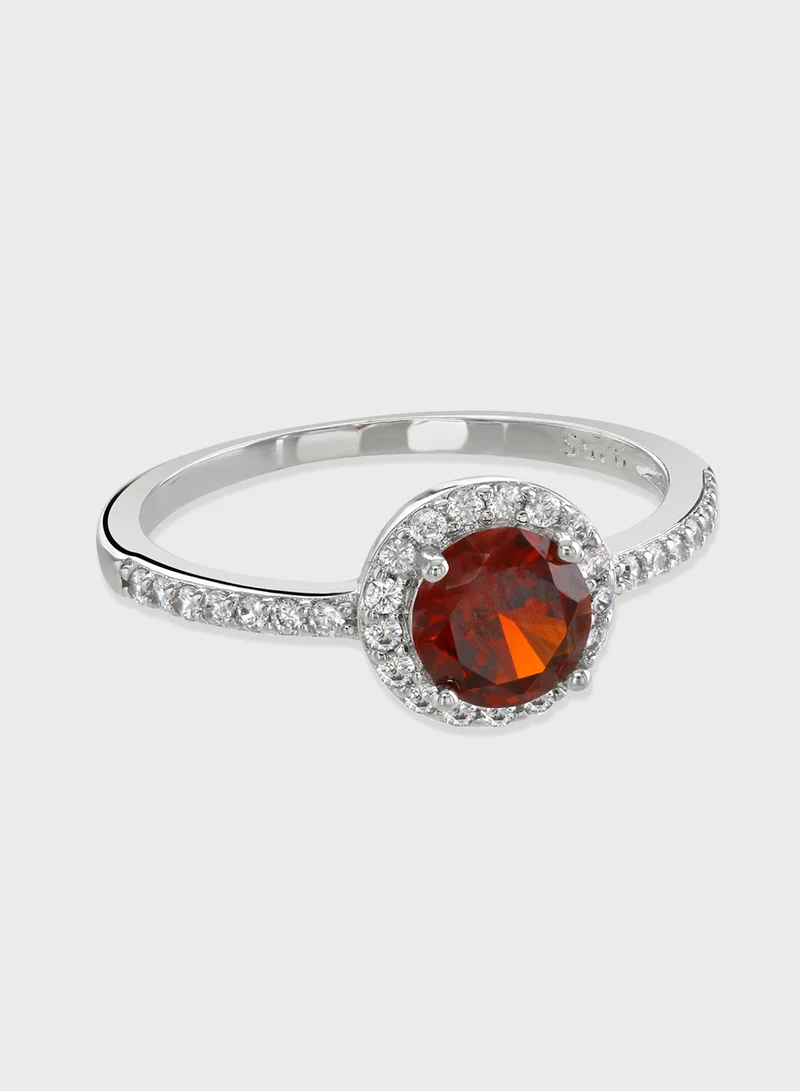 باكلي لندن Ruby Halo Ring