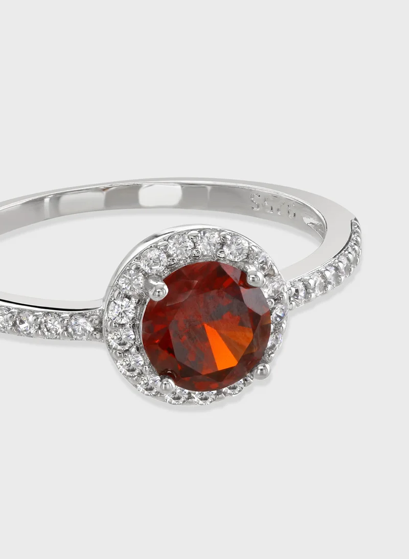 باكلي لندن Ruby Halo Ring