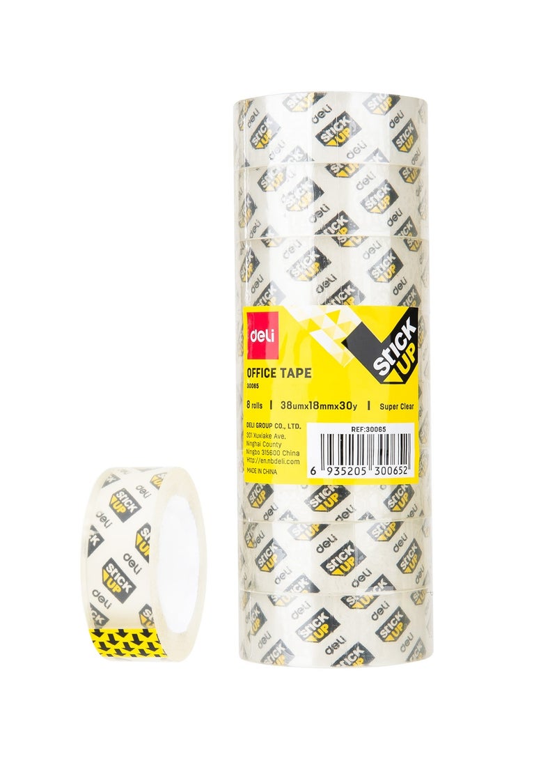 Deli شريط لاصق مكتبي 8 قطع بعرض 18 مم - Image 1