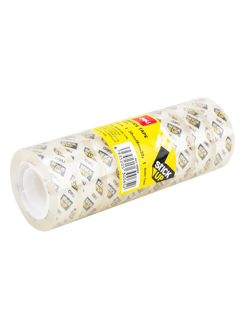 Deli شريط لاصق مكتبي 8 قطع بعرض 18 مم - Image 3