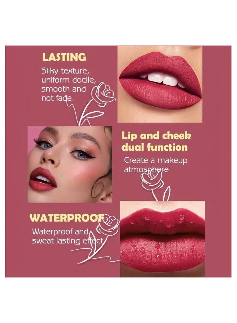 Ucanbe Long-Lasting Lip Contouring Matte Lipstick Pens - Natural Finish, Creamy Texture, Suitable for All Skin Types, Mixed Color Palette - Image 4