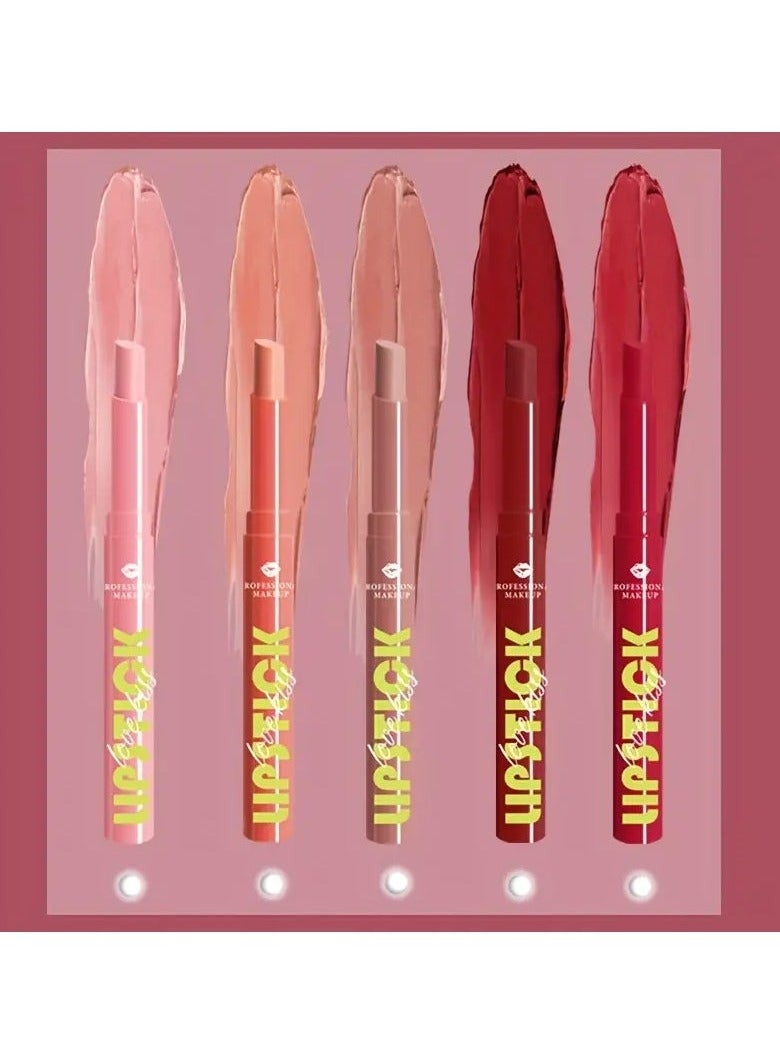 Ucanbe Long-Lasting Lip Contouring Matte Lipstick Pens - Natural Finish, Creamy Texture, Suitable for All Skin Types, Mixed Color Palette - Image 2