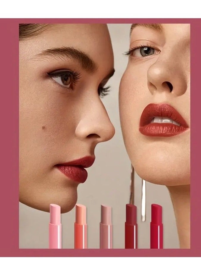 Ucanbe Long-Lasting Lip Contouring Matte Lipstick Pens - Natural Finish, Creamy Texture, Suitable for All Skin Types, Mixed Color Palette - Image 1