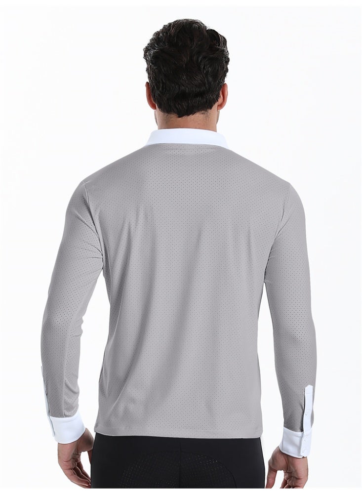 عام قمصان الفروسية طويلة الأكمام ركوب أعلى الرجال - Image 5