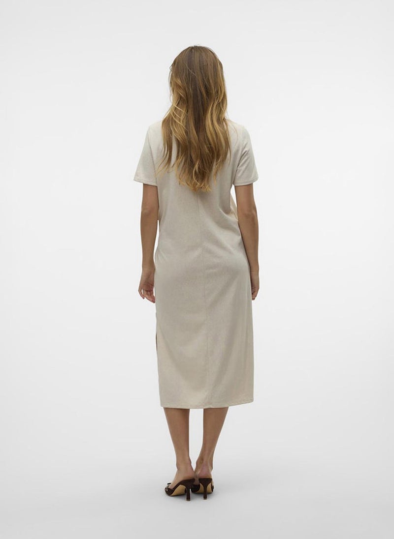 VERO MODA Women's Vmtass Short Sleeve O-Neck 7/8 Dress Jersey - Image 4